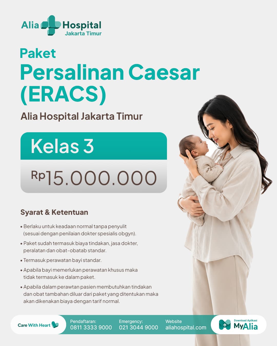 Promo Paket Persalinan Caesar Dengan Eracs (Kelas 3)
